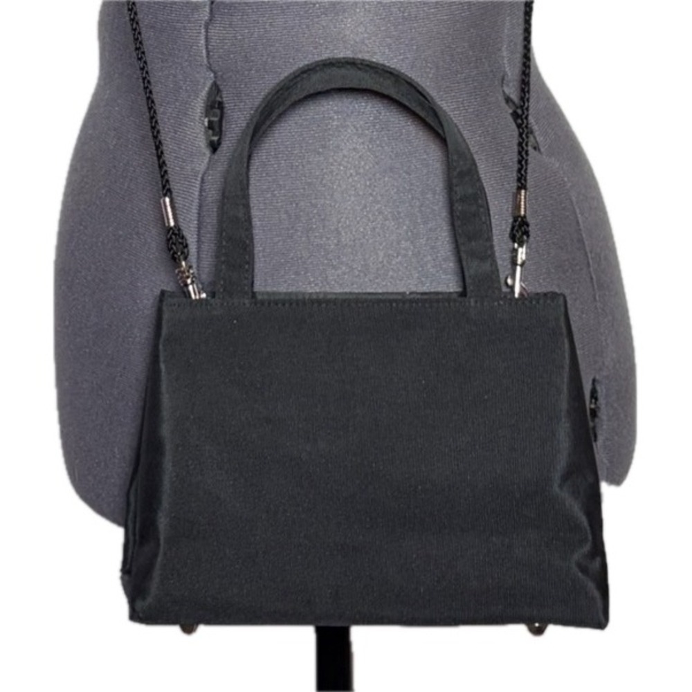 Vintage 90s Y2K‎ Black Mini Shoulder Bag Crossbody Evening Handbag KF LTD